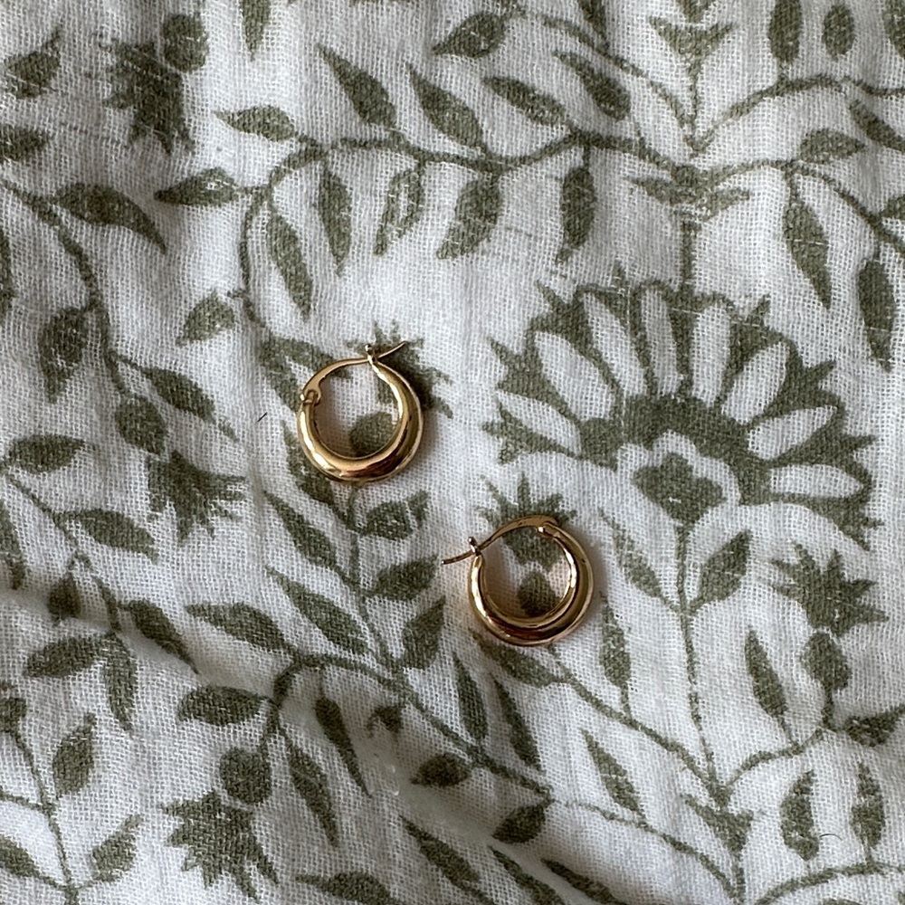 18k Gold Plated Chunky Hoop Earrings
